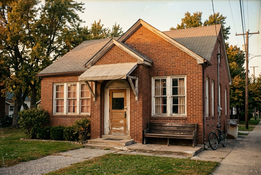 A vintage neighborhood veterans post hall